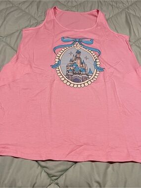 Disney Magic Kingdom Castle A-line tank summer dress, Pink, L